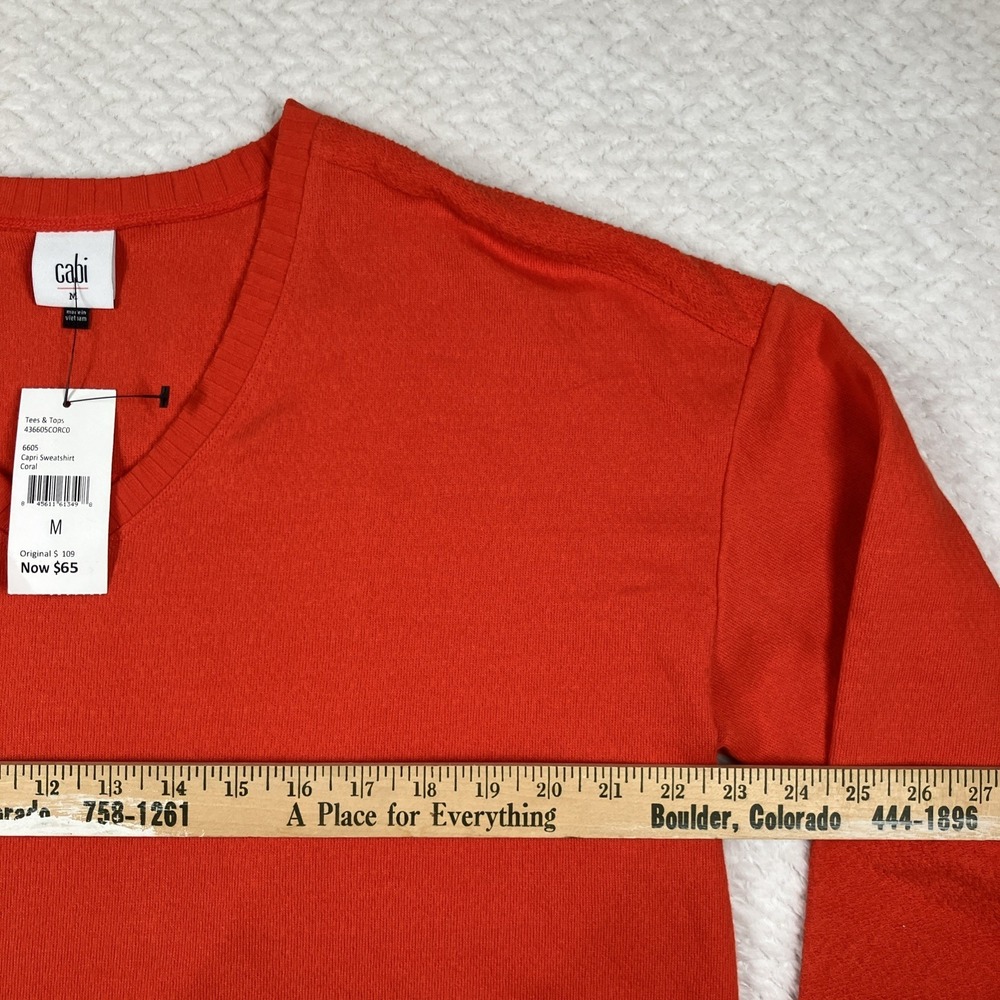NWT Cabi Capri Sweatshirt Top Coral Capsule Casual MSRP $109 - Picture 12 of 12